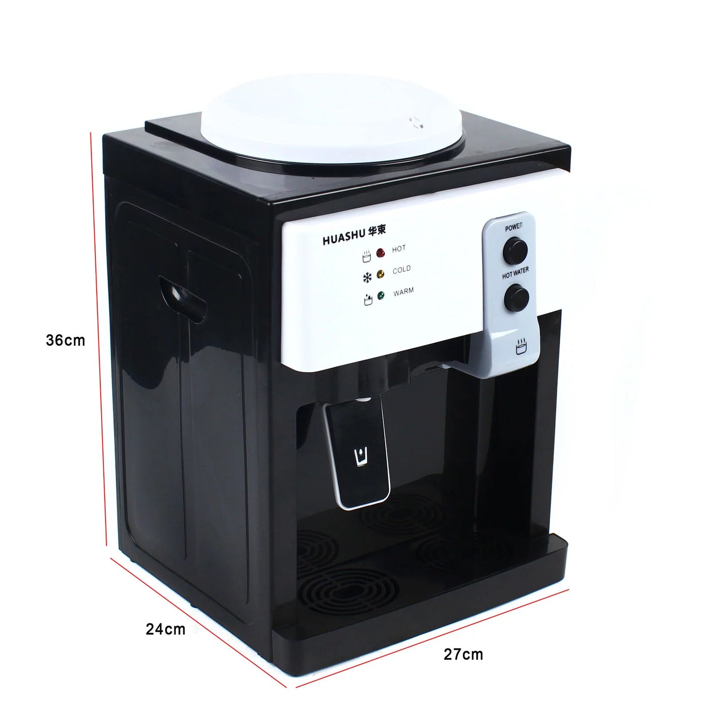 ZhdnBhnos 5 Gallon Countertop Electric Hot & Cold Water Cooler Dispenser Top Loading Drinking Machine For Home Office