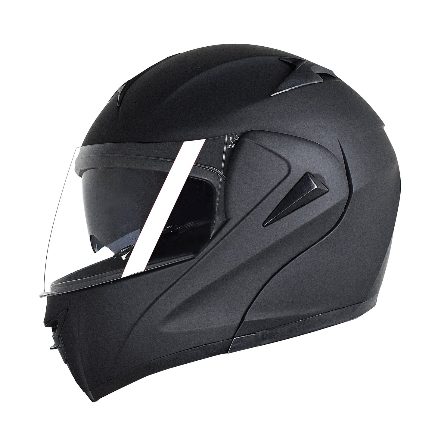 CHCYCLE Motorcycle Full Face Helmets Flip up for Adults DOT Approved Matte Black Size M