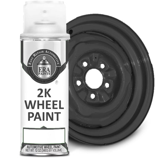ERA Paints Black Wheel Paint With Omni-Curing Catalyst - 2K Aerosol High Gloss Chemical Resistant and Extremely Durable Against Color Fade and Brake Fluid