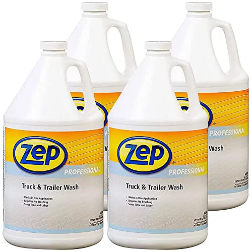 Zep Truck and Trailer Wash - 1 Gallon (Case of 4) 1041477 - Removes Exhaust Deposits, Road Film and Bugs from Painted Vehicle Surfaces