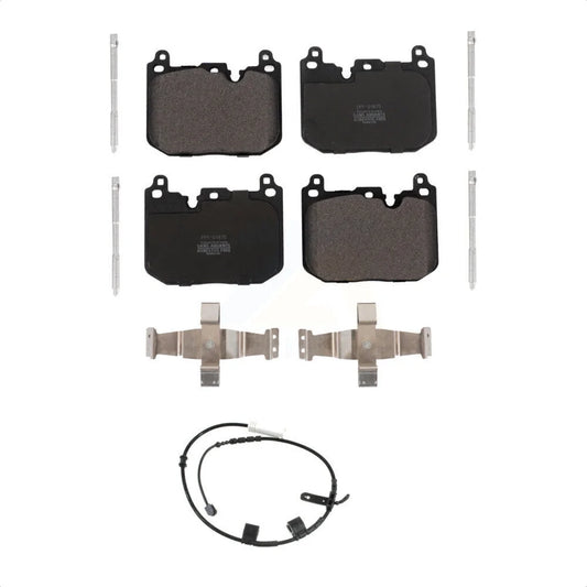 Transit Auto - Front Semi-Metallic Disc Brake Pads And Wear Sensors Kit For 2015 Mini Cooper S John Works with 1.6L With 5 Lug Wheels KPW-100575