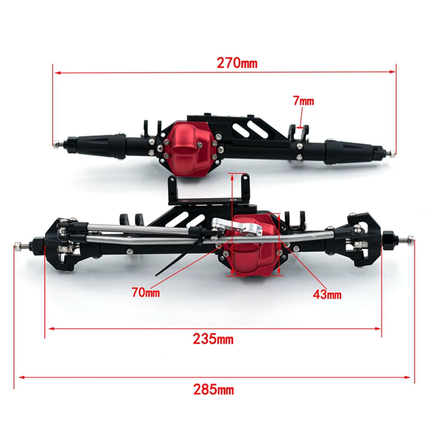 Ametoys RC Car Rear Axle Replacements for 1/10 Axial WRAITH 90018 90020 90045 RR10 90048 90053 RC Car